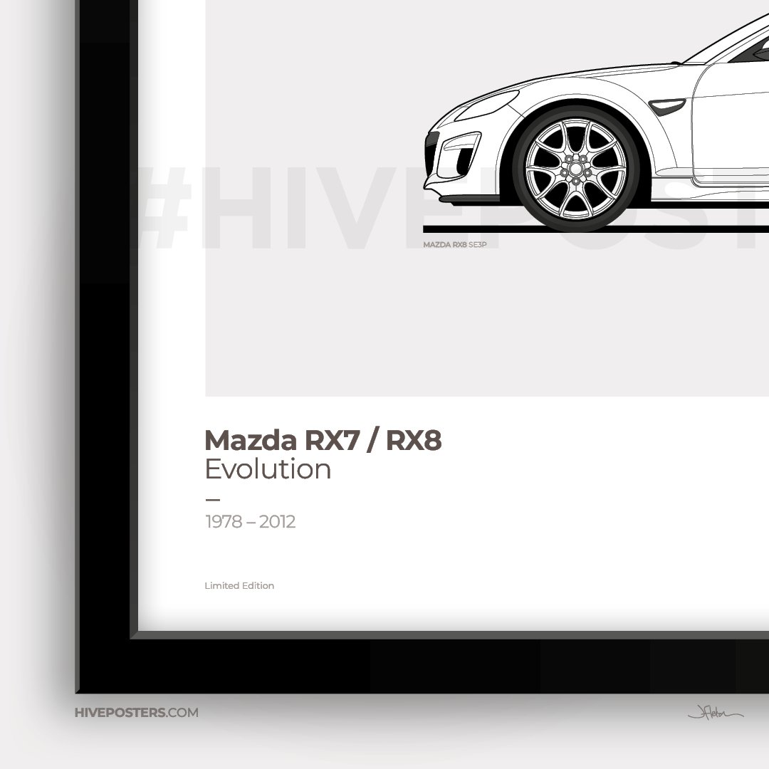 Mazda RX7 RX8 Generations Poster | Hive Posters